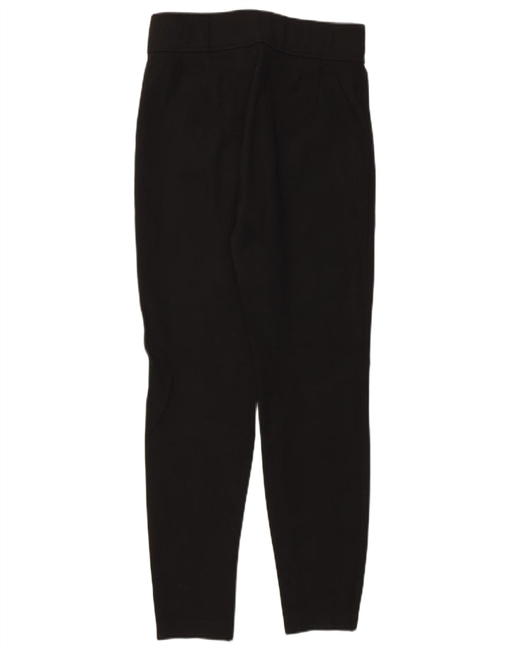 Zara Pantalon court skinny taille haute pour femme Medium W28 L27 Noir Viscose