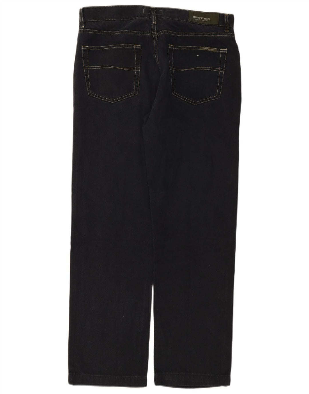 Henry Cottons Jean droit homme W34 L29 bleu marine coton