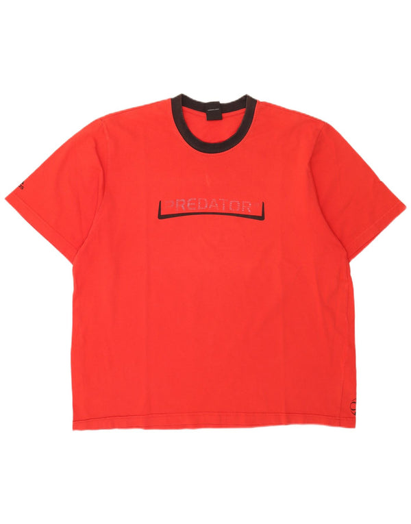 Adidas T-shirt graphique pour homme en coton rouge 2XL
