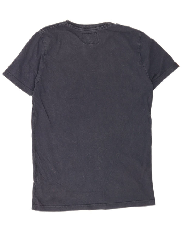 Superdry Homme Graphic T-Shirt Top Large Bleu Marine Coton