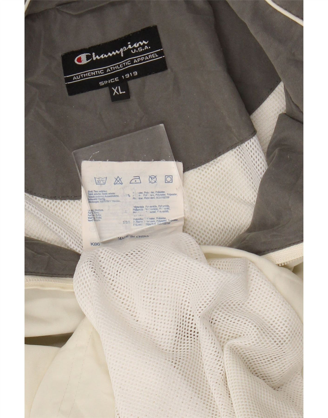 Champion Veste de survêtement pour homme XL Beige Polyester