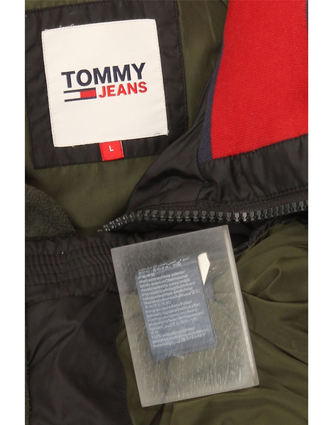 Tommy Hilfiger Veste matelassée pour homme UK 40 Large Noir Polyester