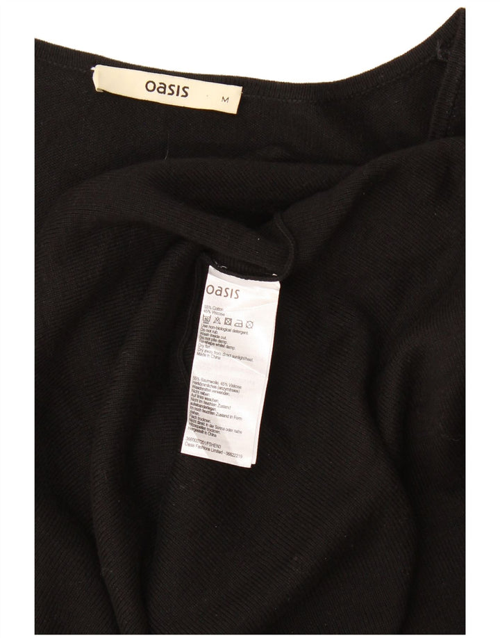 Oasis Robe pull pour femme UK 12 en coton noir moyen
