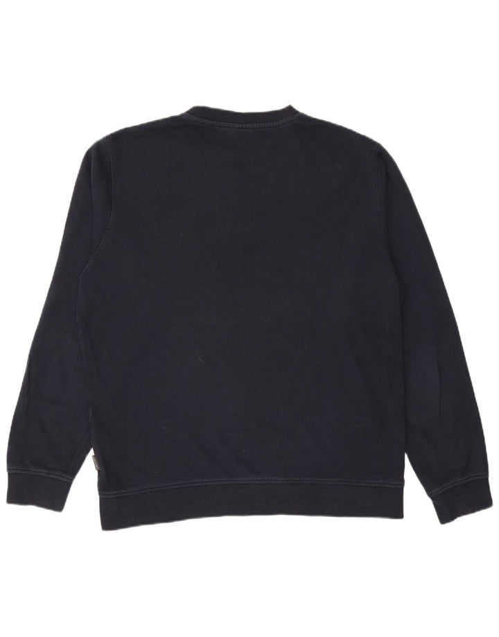 JACK & JONES Sweat-shirt graphique pour hommes, grand, bleu marine, en coton