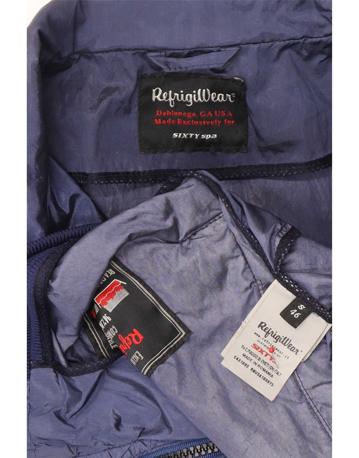 Refrigiwear Veste Bomber Homme IT 46 Petit Bleu Colorblock Polyamide