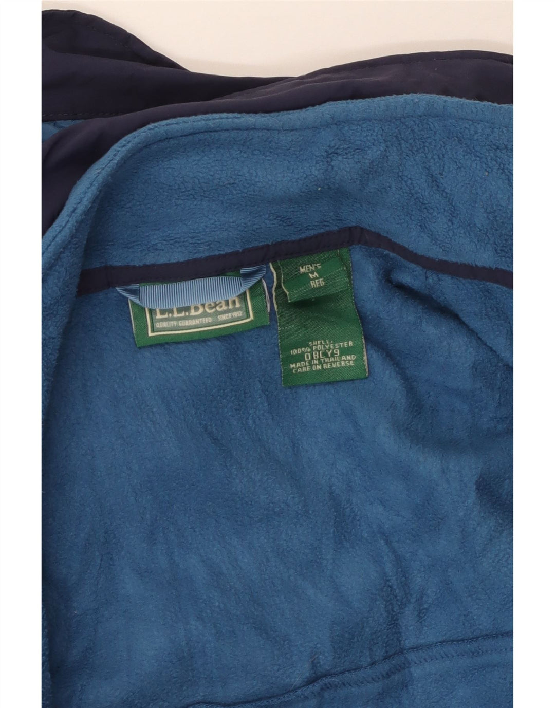 L.L.Bean Veste coupe-vent à capuche pour homme UK 38 Bleu marine moyen Polyester