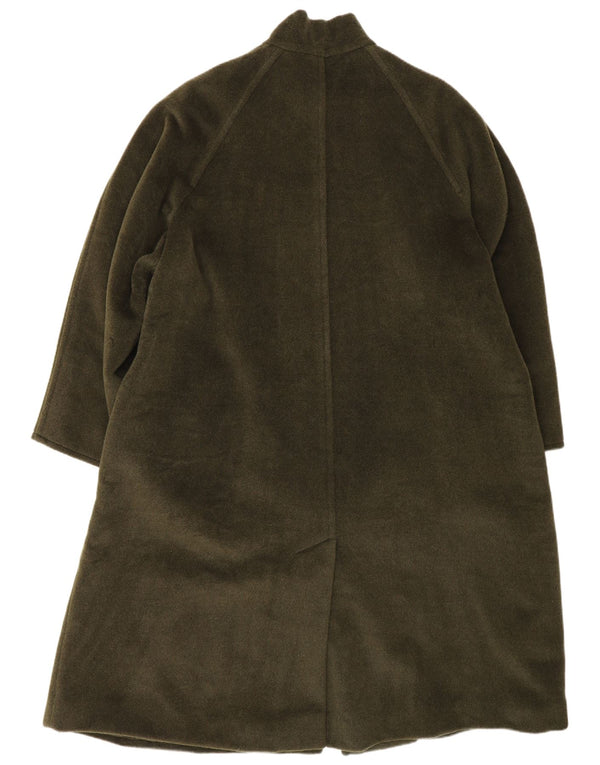 Max Mara Manteau Femme UK 12 Laine Vierge Kaki Moyen