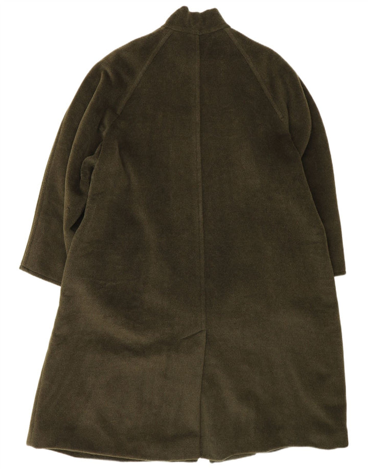 Max Mara Manteau Femme UK 12 Laine Vierge Kaki Moyen