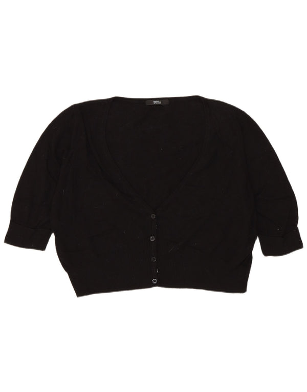 MARKS & SPENCER Cardigan court à manches 3/4 pour femme UK 18 XL Noir