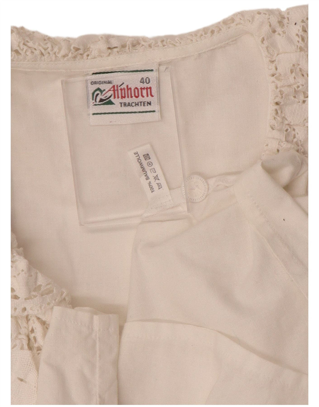 ALPHORN Chemisier Femme IT 40 Medium Blanc