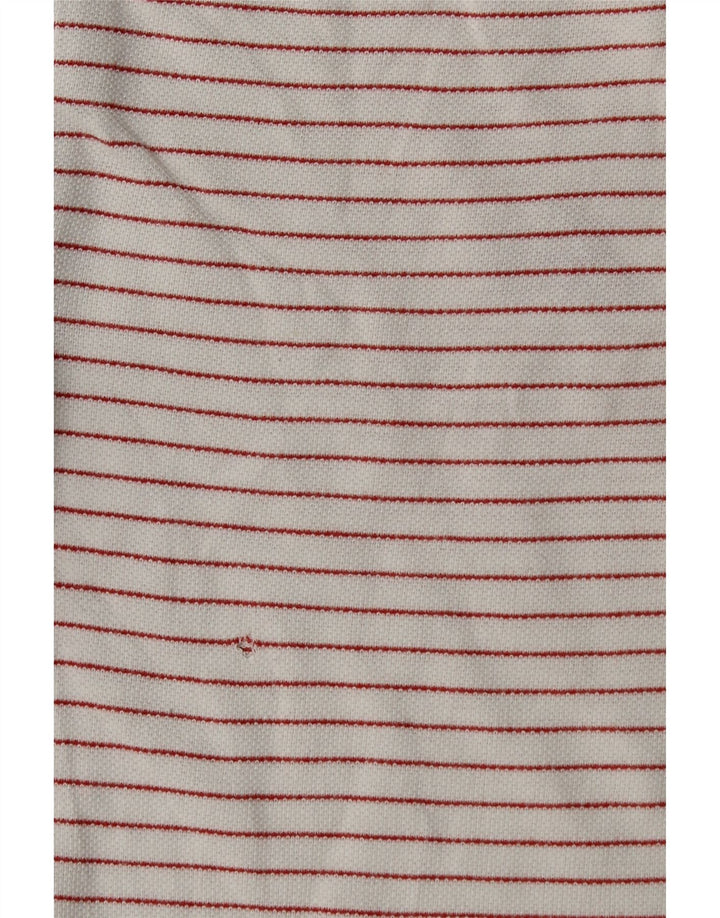 LEVI'S Polo Homme Blanc Moyen Rayure Fine