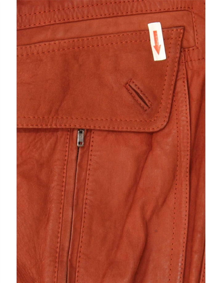 veste en cuir homme vintage IT 46 Petit Marron