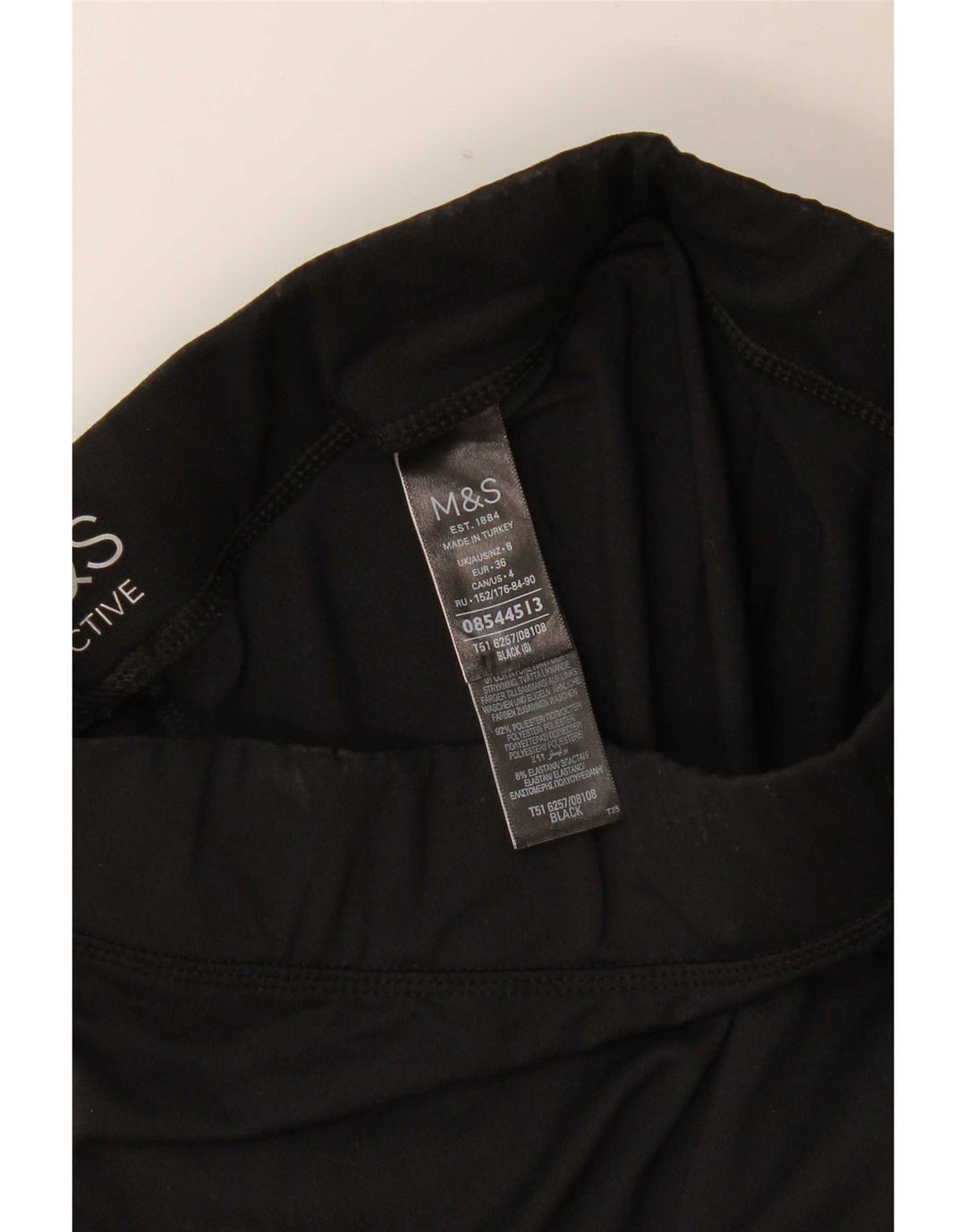Marks & Spencer Legging Capri taille haute pour femme UK 8 Small Noir Polyester