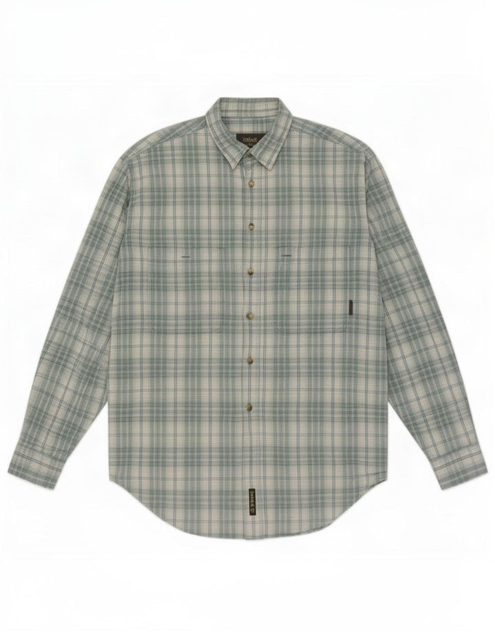 Timberland Chemise Homme Bleu Moyen Carreaux Coton