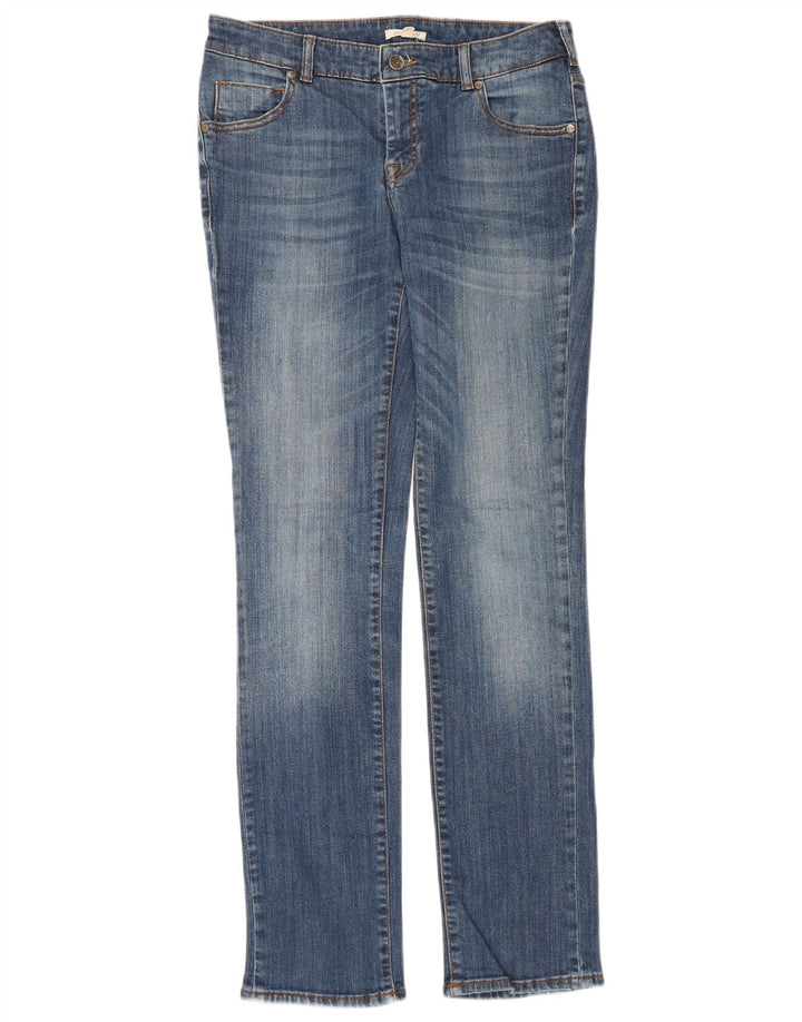 White Stuff Jean long slim pour femme UK 12 Medium W30 L32 Bleu Coton