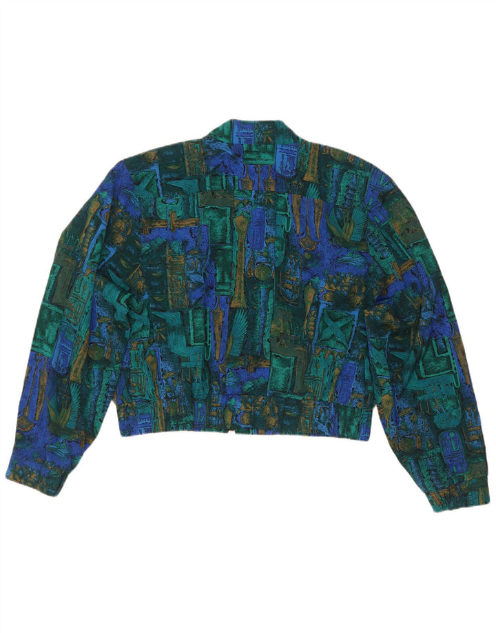 veste boléro surdimensionnée femme vintage IT 40 Petit géométrique multicolore
