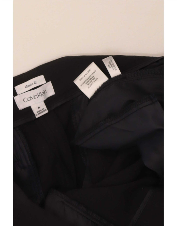 Calvin Klein Pantalon de costume droit pour femme US 6 Medium W32 L32 Noir