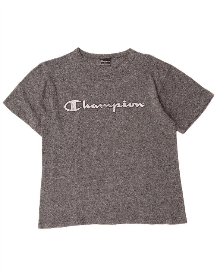 Champion T-Shirt Graphique Homme Gris Moyen Moucheté