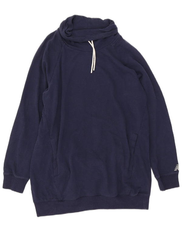 New Balance Sweat-shirt long pour femme UK 16 Large Bleu marine en coton