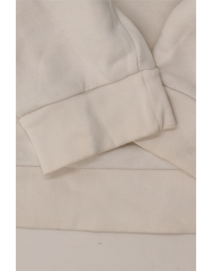 ADIDAS Mens Graphic Hoodie Jumper Large White Vintage Adidas and Second-Hand Adidas from Messina Hembry 