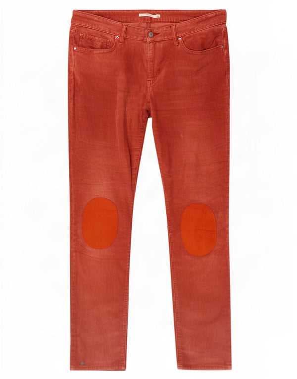 Levi's Pantalon 712 Slim Velours Côtelé Femme Rouge W33 L31