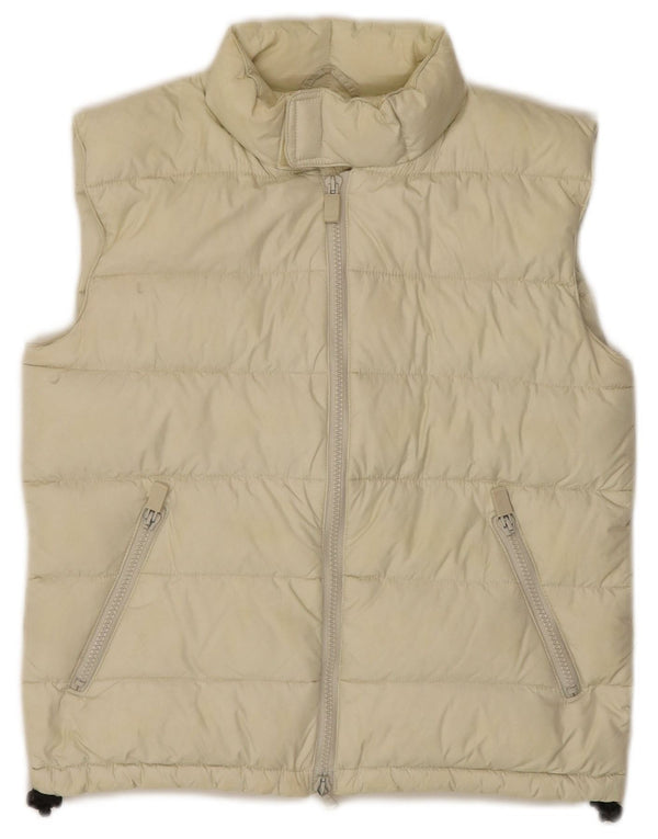 Alberto Aspesi Gilet rembourré coupe ample pour femme UK 4 XS Jaune Polyamide