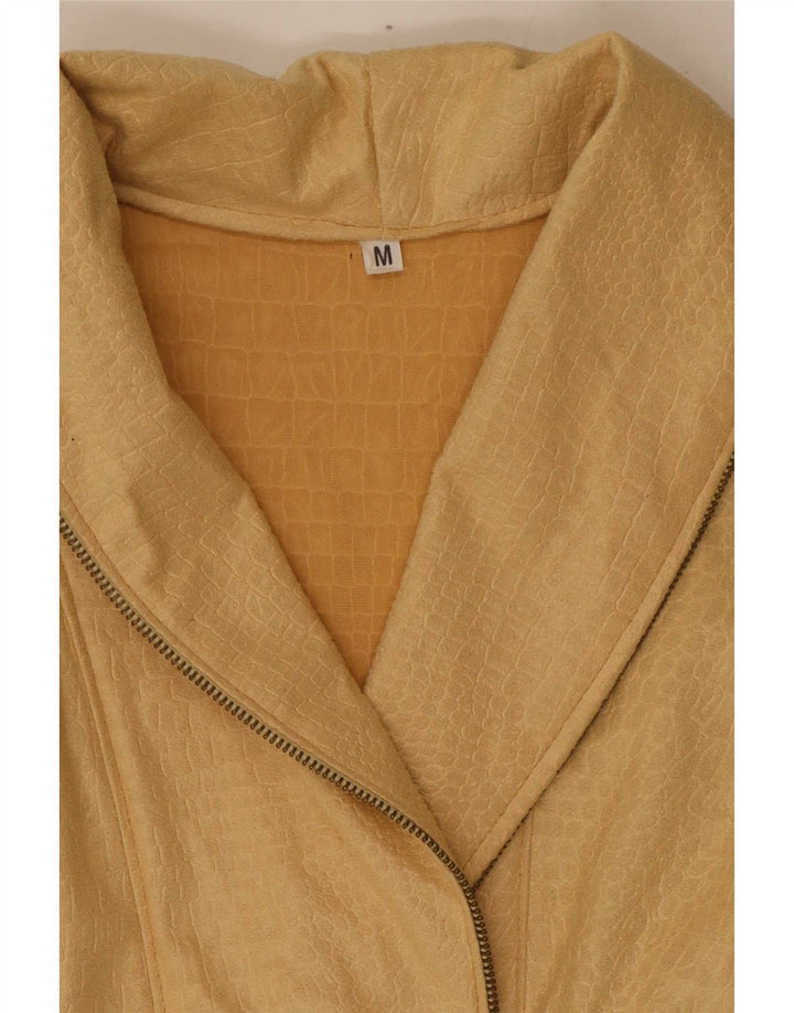 veste blazer femme vintage UK 14 imprimé animal beige moyen