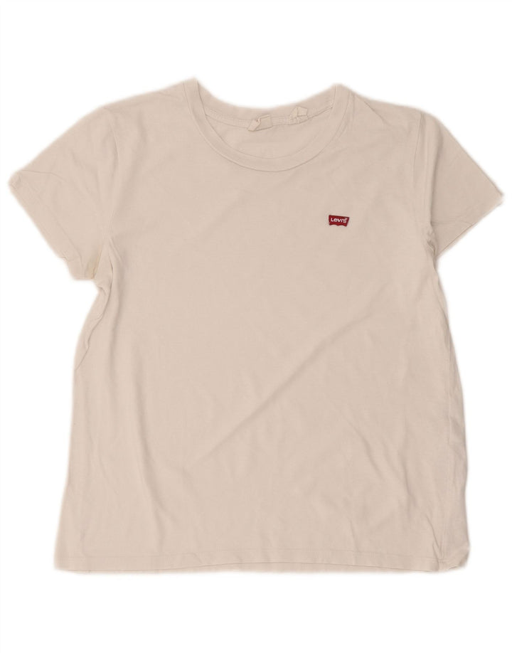 Levi's T-Shirt Femme UK 12 Blanc Moyen Coton