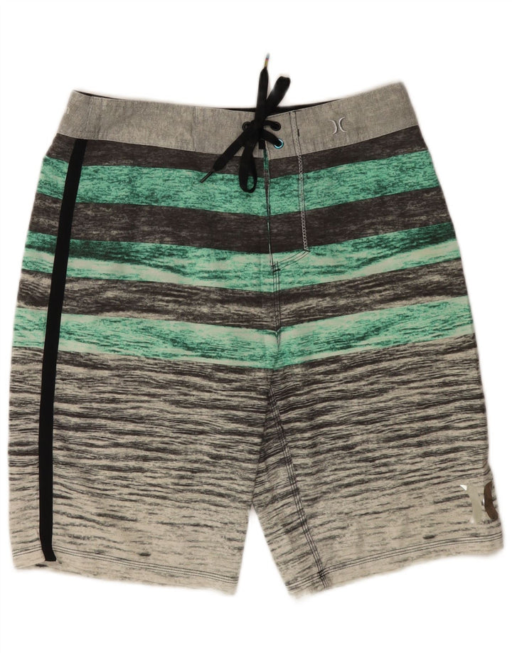 Hurley Short de bain homme petit gris rayé polyester