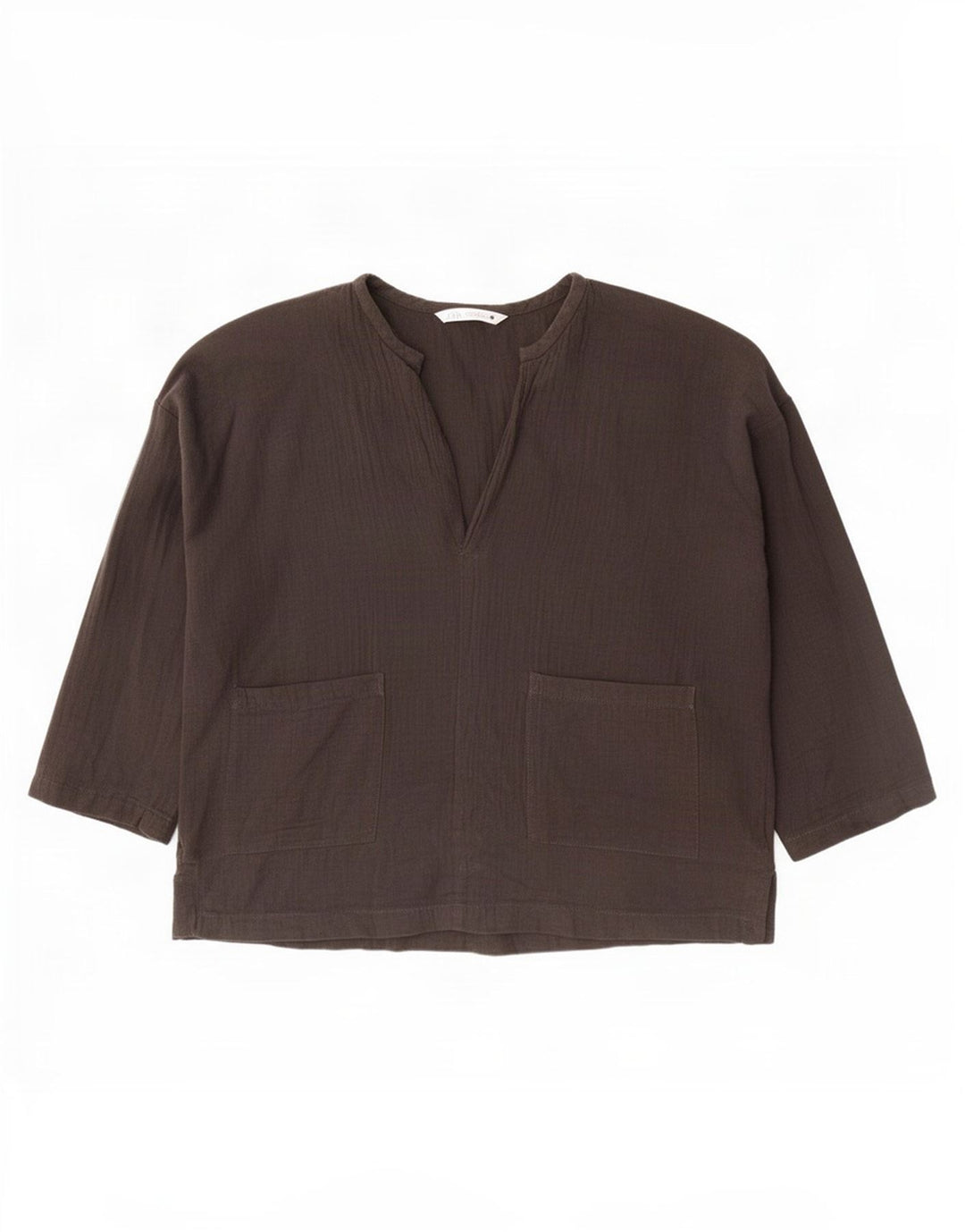 Zara Chemisier surdimensionné à manches 3/4 pour femme UK 12 Noir moyen