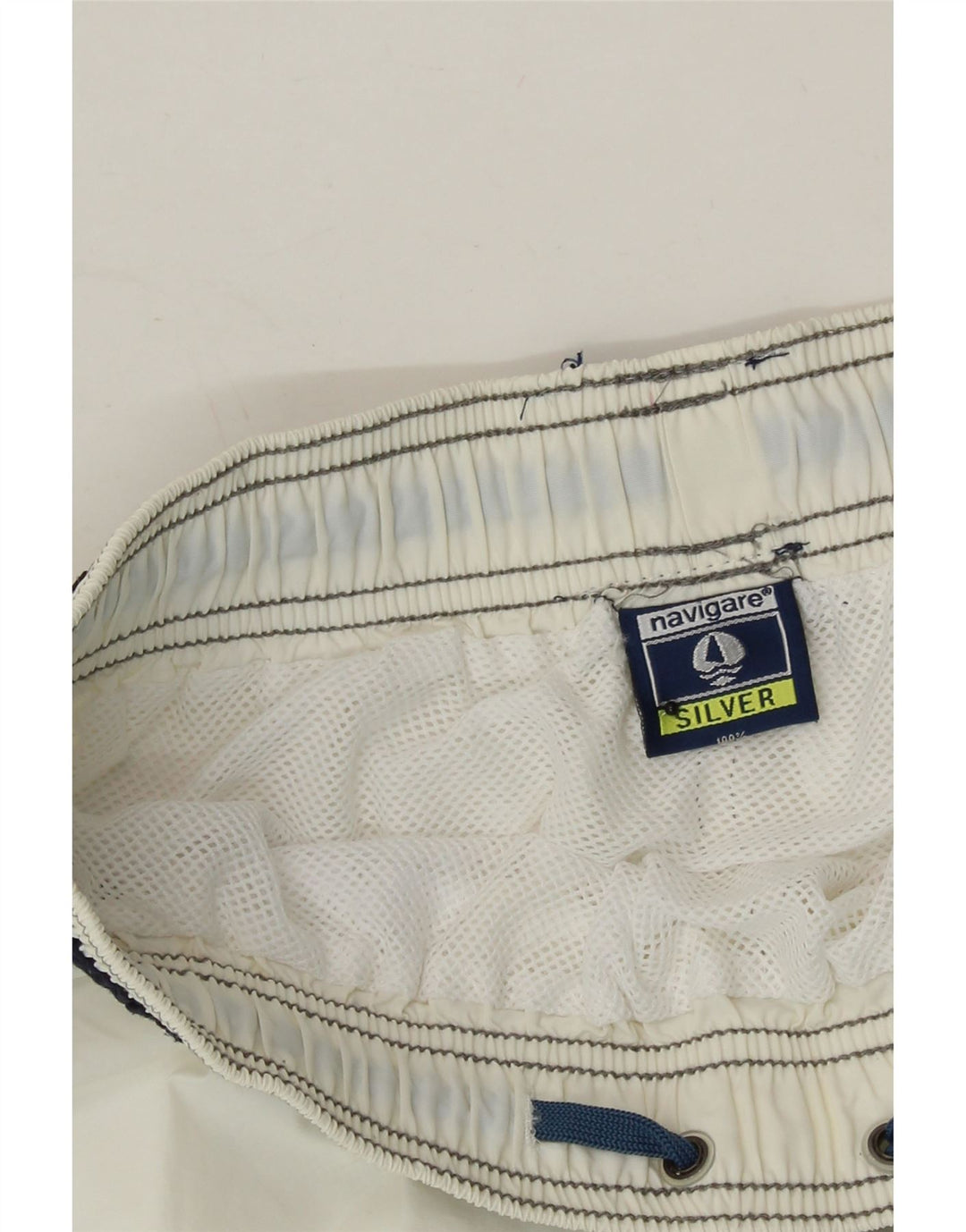 NAVIGARE Mens Swimming Shorts Medium  White Nylon Vintage Navigare and Second-Hand Navigare from Messina Hembry 