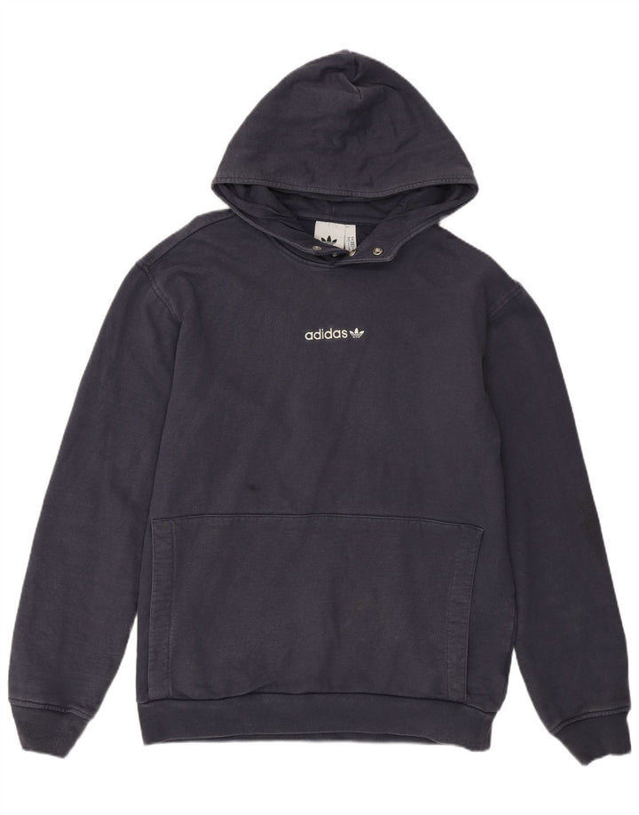 Adidas Pull à capuche pour homme en coton bleu marine moyen