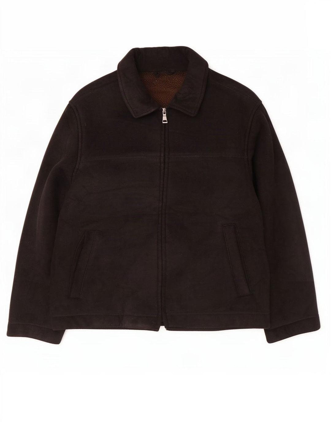 Marks & Spencer Veste Sherpa Blue Harbour pour homme UK 40 Large Noir Polyester