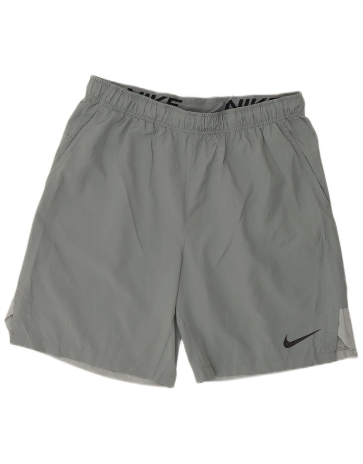 Short de sport Nike Dri Fit pour hommes, grand, gris, polyester