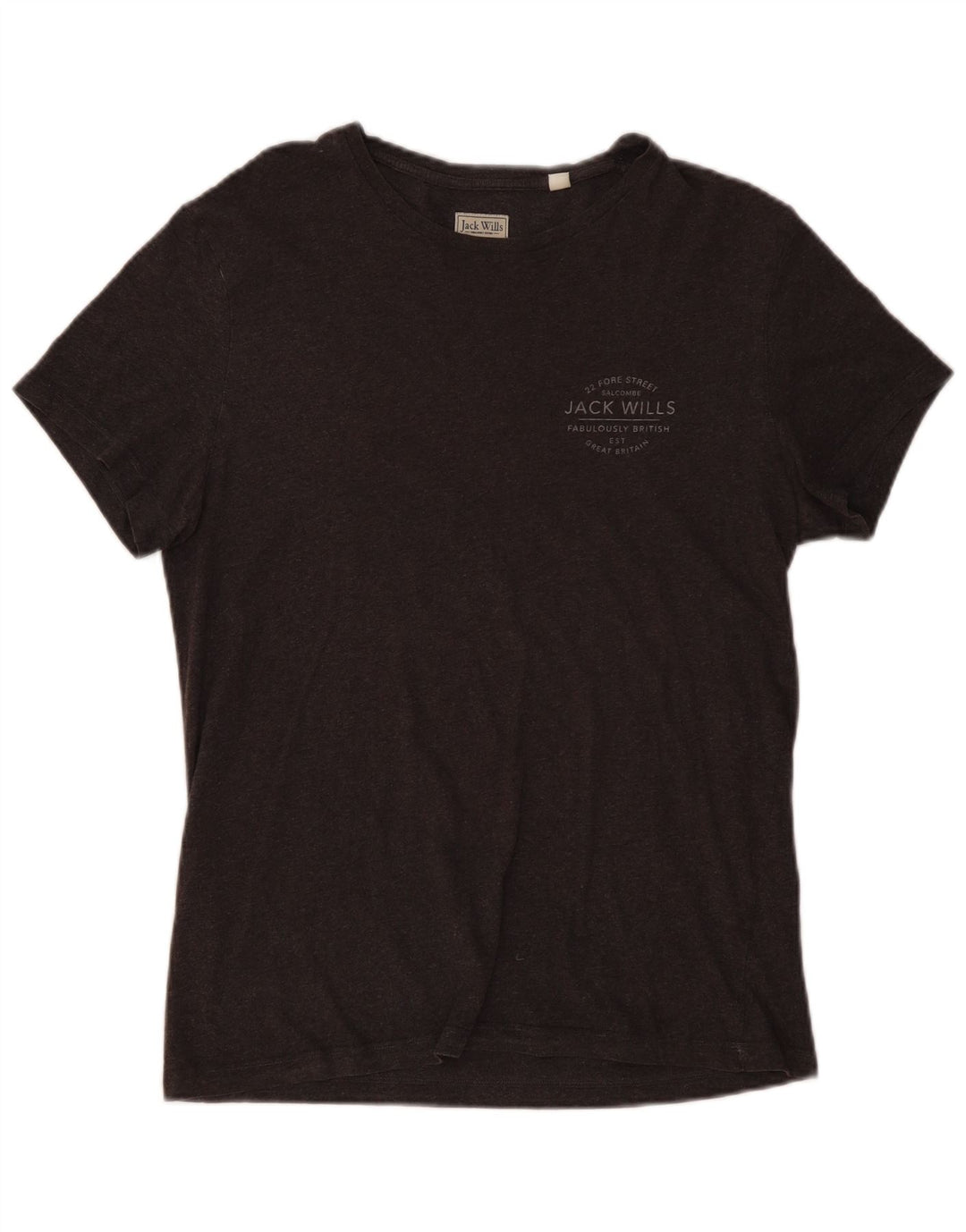 JACK WILLS T-Shirt Homme Gris Moyen Coton