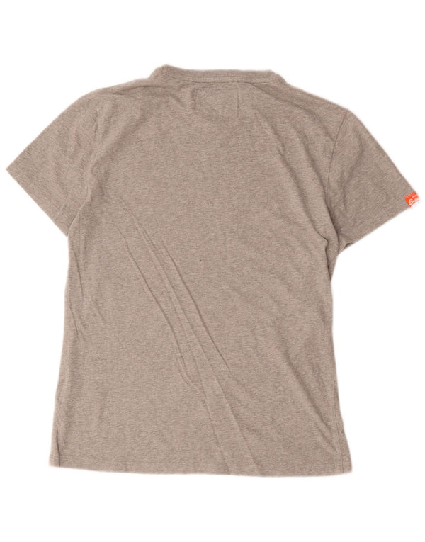 Superdry Mens T-Shirt Top Medium Grey Cotton