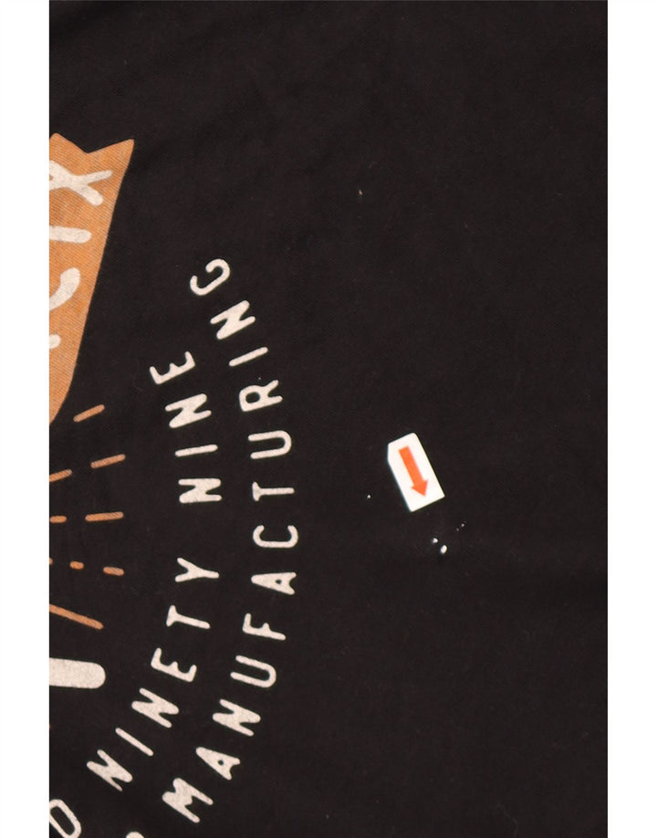 HURLEY T-Shirt Graphique Homme Top XL Noir Coton