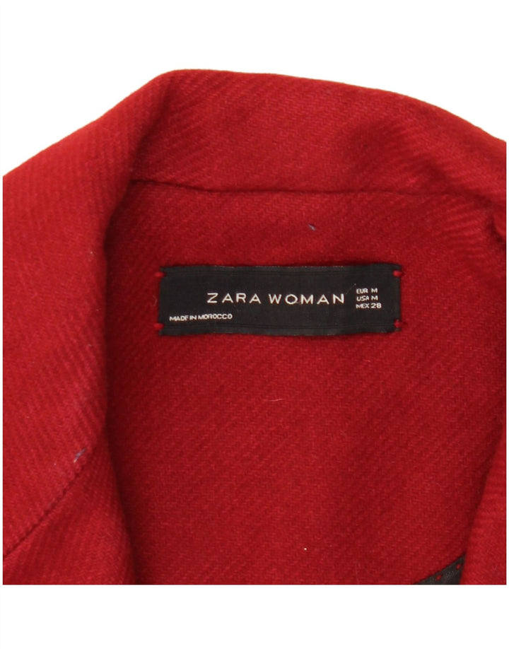 Zara Manteau Femme UK 12 Rouge Moyen