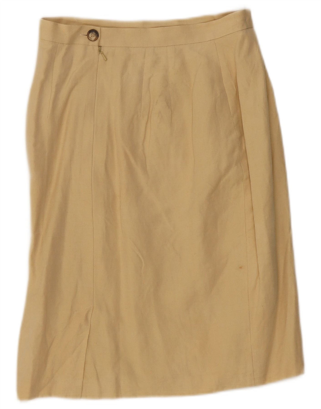 Marks & Spencer Jupe trapèze pour femme UK 12 Medium W28 Soie beige
