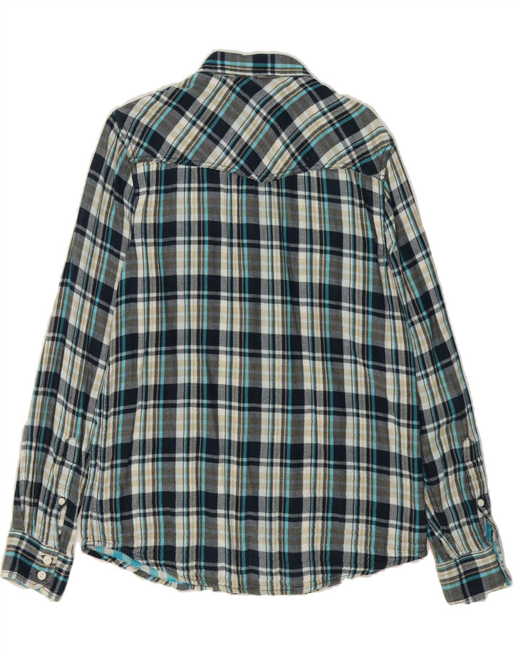 BEN SHERMAN Mens Flannel Shirt Medium Black Check Cotton Vintage Ben Sherman and Second-Hand Ben Sherman from Messina Hembry 