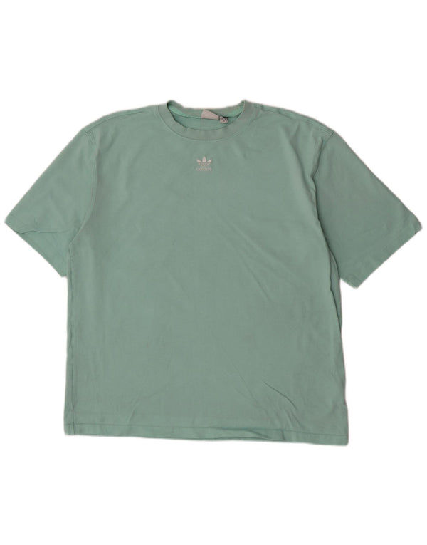 Adidas T-shirt surdimensionné pour femme UK 8/10 Petit coton vert