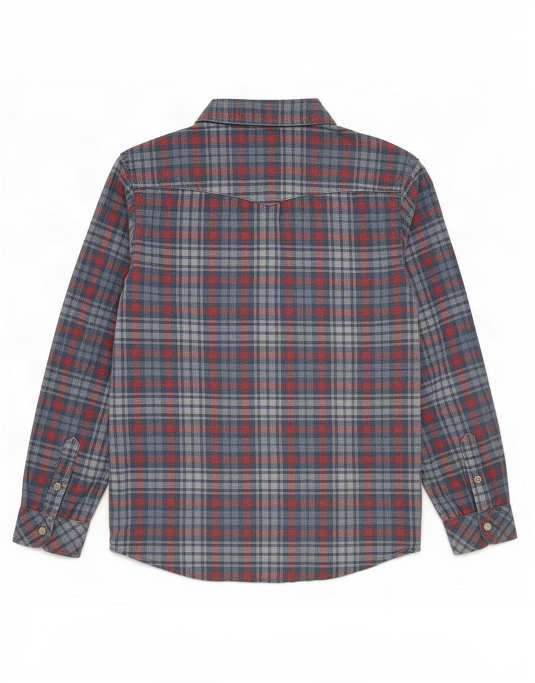 Lee Chemise Regular Fit Garçon 7-8 ans Coton à Carreaux Bleu