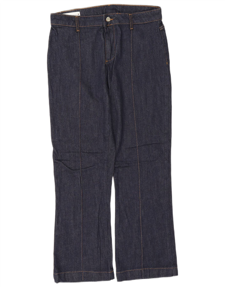 Zara Jean Bootcut Femme EU 40 Moyen W30 L27 Bleu Marine Coton