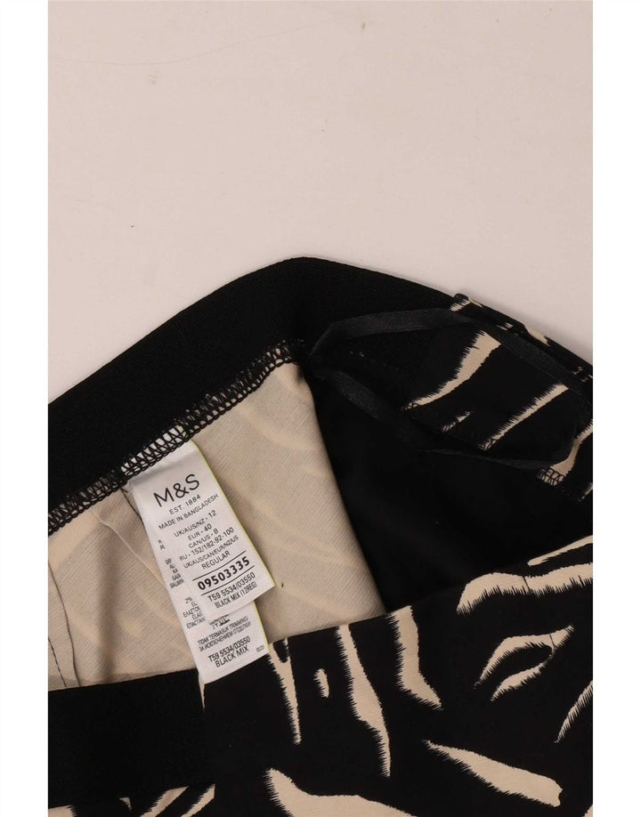 Marks & Spencer Pantalon Capri Femme UK 12 Medium W30 L21 Noir