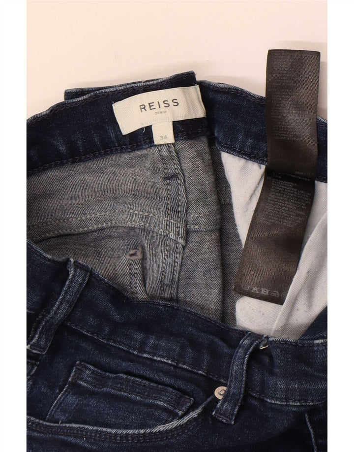 Reiss Jean Slim Homme W34 L30 Bleu Marine Coton