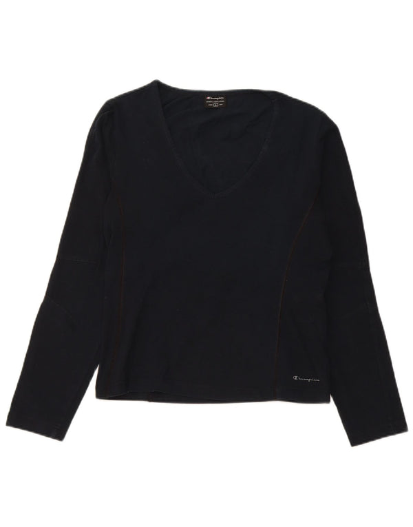 Champion Haut à manches longues pour femme UK 44 Large Bleu marine Coton