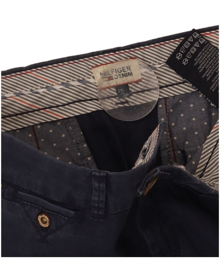 TOMMY HILFIGER Pantalon de Costume Slim Femme W28 L34 Bleu Marine Coton