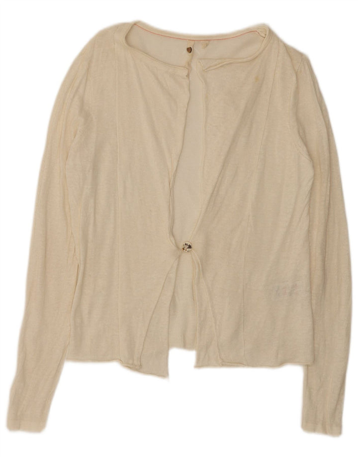Cardigan White Stuff pour femme UK 12 Medium Off Lin