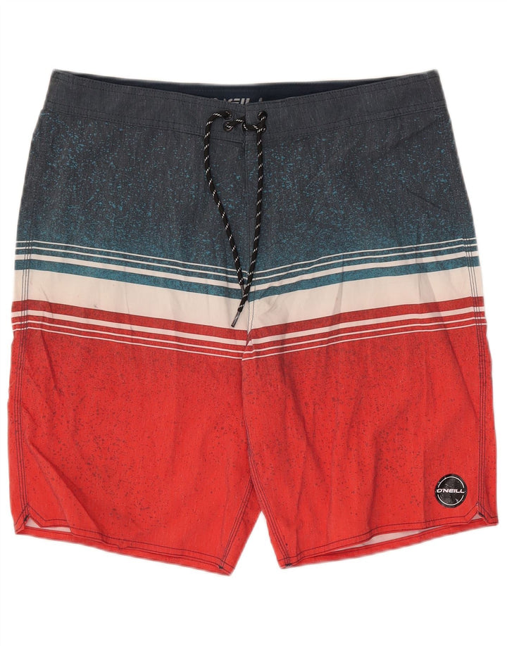 O'NEILL Short de Bain Homme Large Rouge Colorblock Polyester