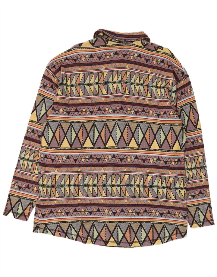 S.Oliver Chemise en flanelle pour homme en coton géométrique multicolore moyen